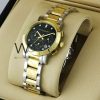 Burberry check engraved black men's watch