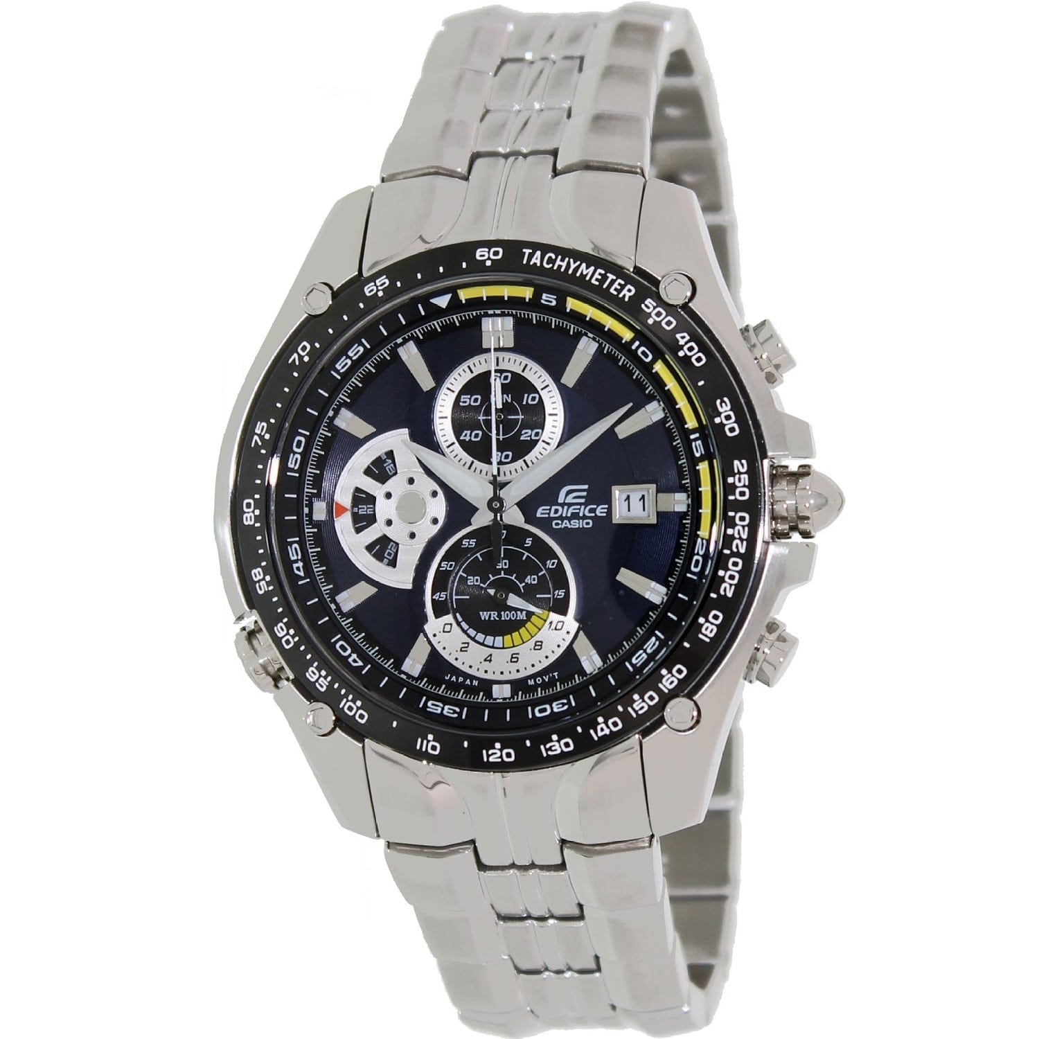 CASIO EDIFICE CHRONOGRAPH WATCH EF-543D-2AV 911 BLACK WITH STAINLESS ...