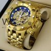 Invicta Men's Watch Chronograph gold dial | Watches Prime