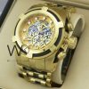 Invicta gold dial chronograph men's watch