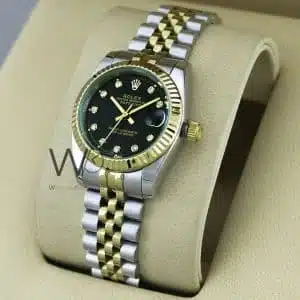 ROLEX WATCH BLACK WITH STAINLESS STEEL BELT | Watches Prime