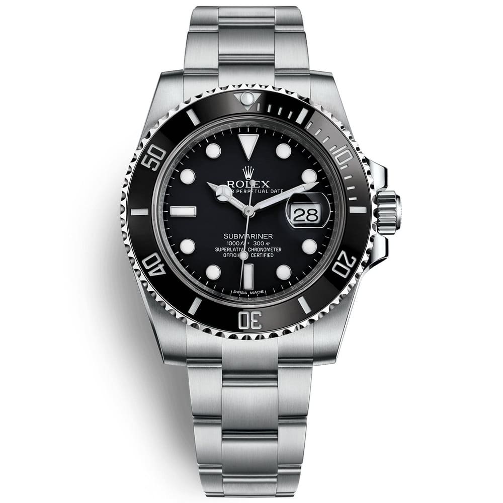 black and silver rolex