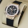 ساعة من HUBLOT بلون اسود وسير اسود من المطاط | Watches Prime