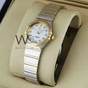 OMEGA WATCH WHITE WITH STAINLESS STEEL BELT | Watches Prime
