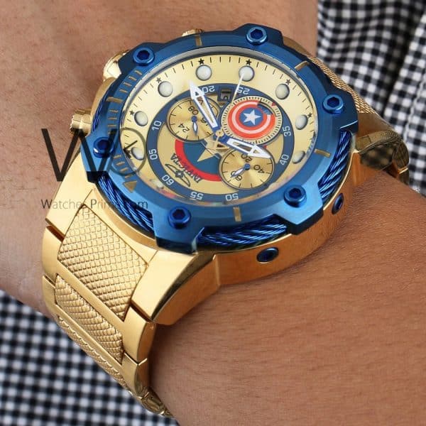 Invicta Watch for Men Chronograph gold strap | Watches Prime