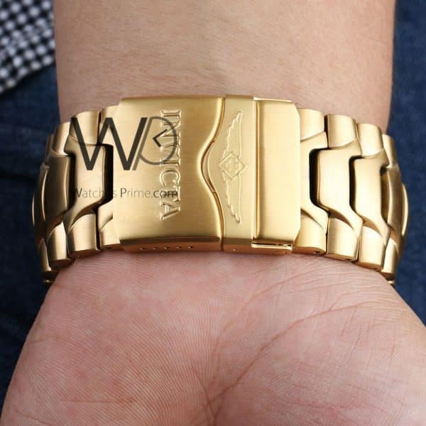 ساعة معدن ذهبية انفيكتا ضخمة رجالية | واتشز برايم