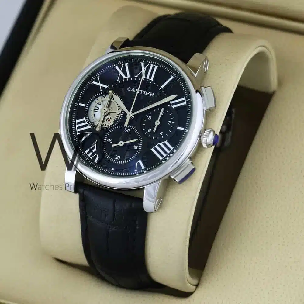 Cartier Chronograph Men's Watch Black Dial | Watches Prime