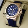 Michael Kors Chronograph Watch with a Blue Rubber Strap