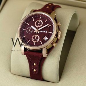 FOSSIL CHRONOGRAPH WATCH BROWN WITH LEATHER BROWN BELT