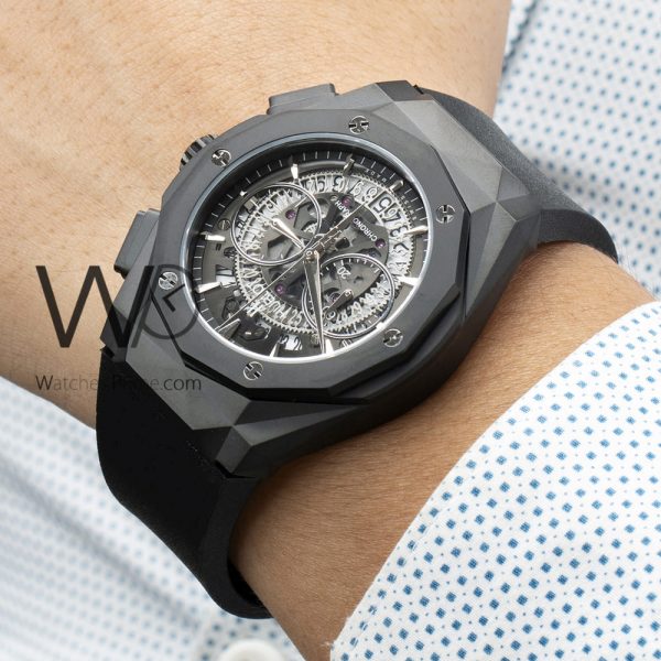 HUBLOT WATCH BLACK WITH RUBBER BLACK BELT | Watches Prime