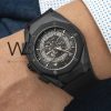 HUBLOT WATCH BLACK WITH RUBBER BLACK BELT | Watches Prime HUBLOT WATCH BLACK WITH RUBBER BLACK BELT | Watches Prime