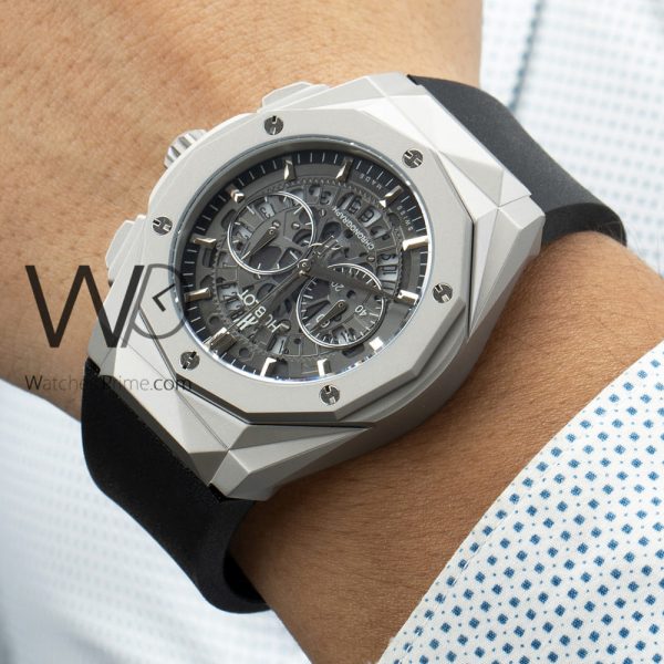HUBLOT INTRODUCES CLASSIC FUSION AEROFUSION CHRONOGRAPH WATCH BLACK WITH RUBBER BLACK BELT