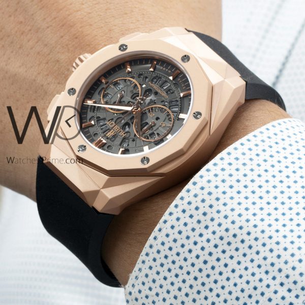 HUBLOT WATCH BLACK WITH RUBBER BLACK BELT | Watches Prime