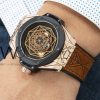 HUBLOT WATCH BLACK WITH RUBBER HAVANA BELT | Watches Prime HUBLOT WATCH BLACK WITH RUBBER HAVANA BELT | Watches Prime