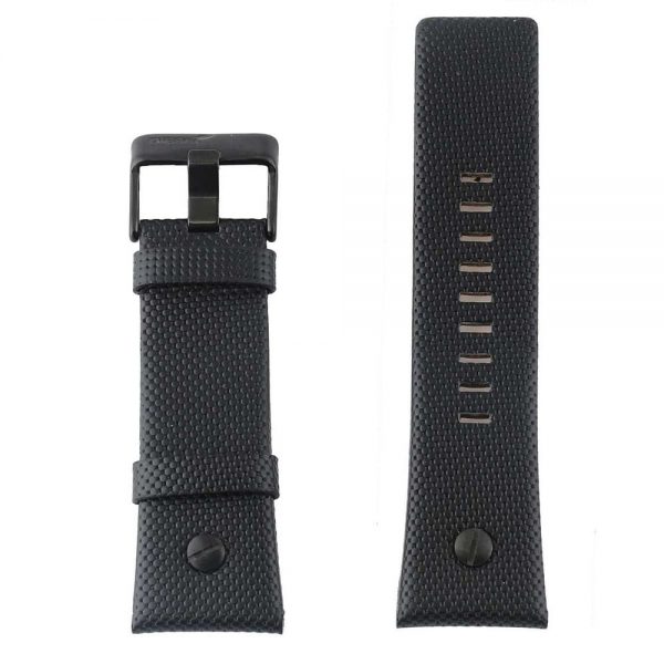 Diesel Black Leather Watch Strap | Watches Prime