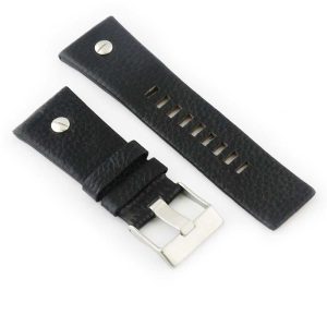 Diesel Watch Strap Black Leather | Watches Prime   