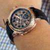 ساعة Patek Philippe سير اسود من الجلد الطبيعى | واتشز برايم ساعة Patek Philippe سير اسود من الجلد الطبيعى | واتشز برايم