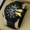 Diesel Men's Chronograph Watch with a Sleek Black Metal Strap