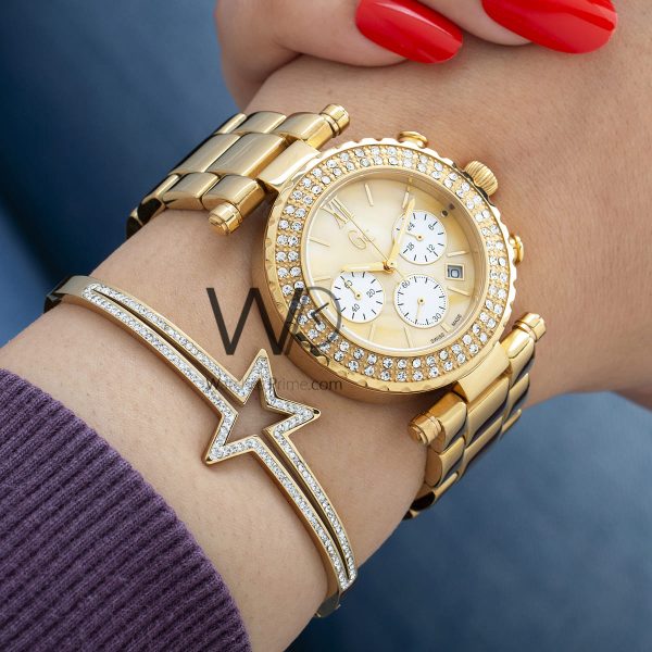 Guess Collection GC Gold Dial Women Watch | Watches Prime