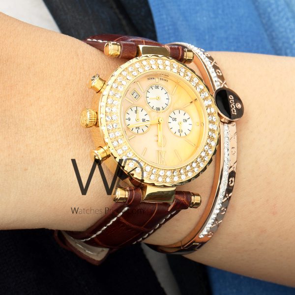 Guess Collection GC Gold Dial Women Watch | Watches Prime