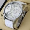 Diesel watch for men with white metal strap