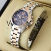 Michael Kors Chronograph Two tone Metal Belt | Watches Prime