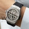 ساعه Hublot بلون رمادى وسير اسود من المطاط | واتشز برايم