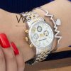 Michael Kors Chronograph Two tone Metal Belt | Watches Prime Michael Kors Chronograph Two tone Metal Belt | Watches Prime