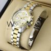 Michael Kors Chronograph Two tone Metal Belt | Watches Prime