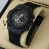 ساعه من Hublot بلون اسود وسير اسود من المطاط | واتشز برايم