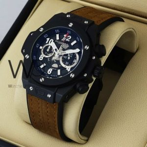 ساعة Hublot بلون ازرق وسير ازرق من المطاط | واتشز برايم