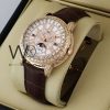 Patek Philippe Watch with Leather Brown Strap