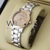 Burberry check-engraved rose gold watch for luxury enthusiasts