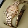 Michael Kors chronograph rose gold watch with a luxurious finish