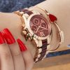 Michael Kors Chronograph Two tone Metal Belt | Watches Prime Michael Kors Chronograph Two tone Metal Belt | Watches Prime