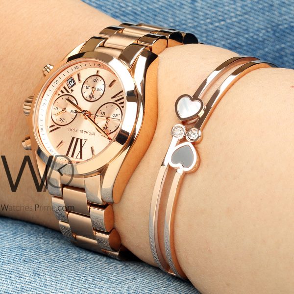 Michael Kors Chronograph Rose Gold Watch | Watches Prime