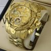 Invicta gold men's watch with gold strap