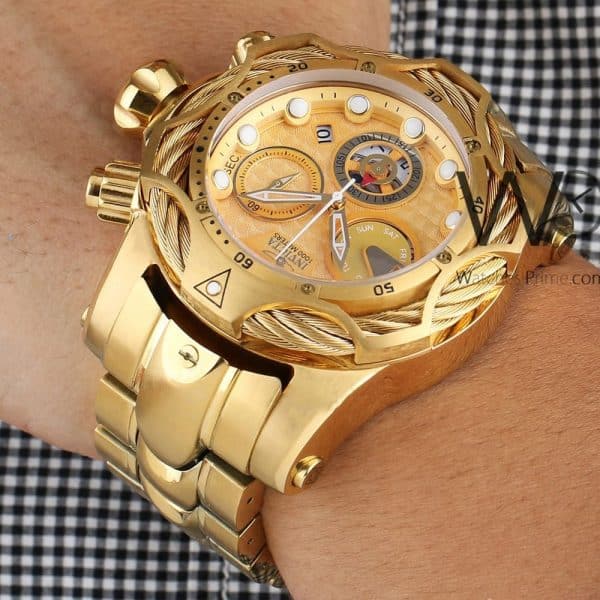 Invicta gold Men's Watch with gold strap | Watches Prime