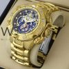 Invicta chronograph men's watch gold strap