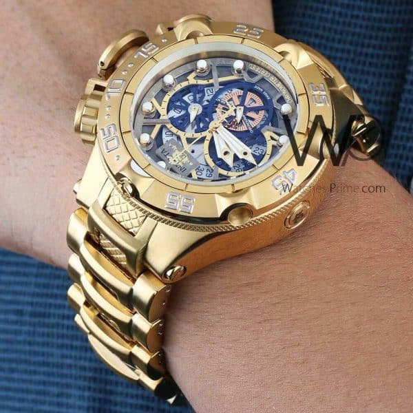 Invicta Chronograph Men's Watch gold strap | Watches Prime