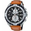 Durable Casio Edifice black dial men's chronograph watch