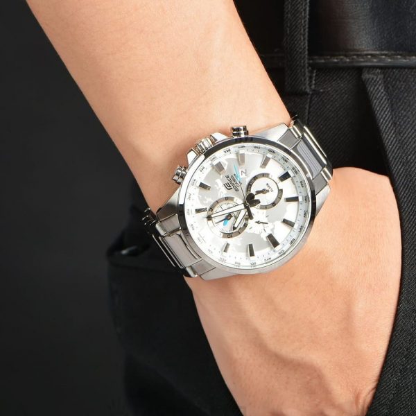 Casio Edifice Chronograph Silver Men's Watch | Watches Prime
