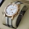 Burberry Watch with Multicolored Leather Belt for Unique Style