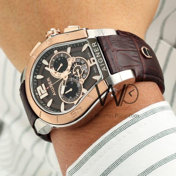Aigner Palermo Brown Chronograph Watch Men | Watches Prime