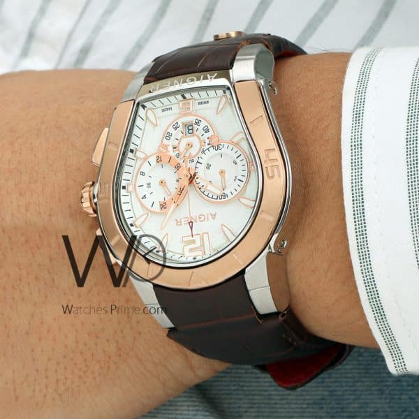 Aigner Palermo White Chronograph Watch Men | Watches Prime