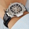 ساعة من Patek Philippe سير اسود من الجلد طبيعى | واتشز برايم ساعة من Patek Philippe سير اسود من الجلد طبيعى | واتشز برايم