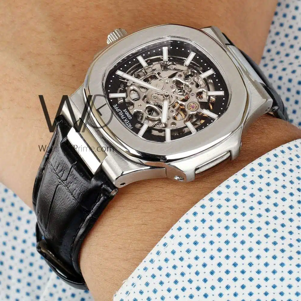 PATEK PHILIPPE WATCH WITH leather BLACK BELT | Watches Prime
