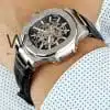 PATEK PHILIPPE WATCH WITH leather BLACK BELT | Watches Prime PATEK PHILIPPE WATCH WITH leather BLACK BELT | Watches Prime