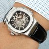 ساعة من Patek Philippe سير اسود من الجلد طبيعى | واتشز برايم ساعة من Patek Philippe سير اسود من الجلد طبيعى | واتشز برايم