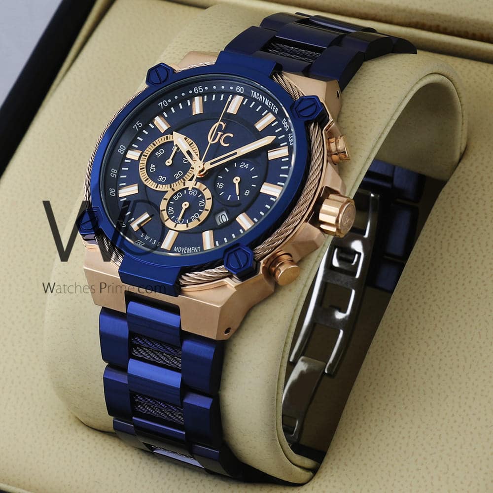 Guess Collection Chronograph with Blue Dial | Watches Prime
